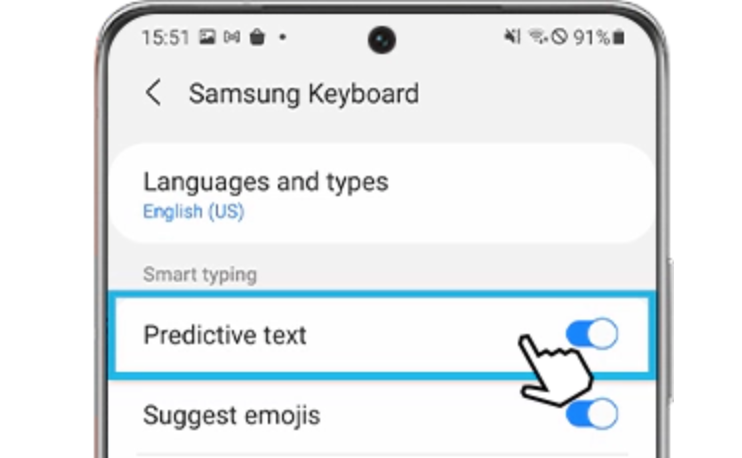 autocorrectie samsung